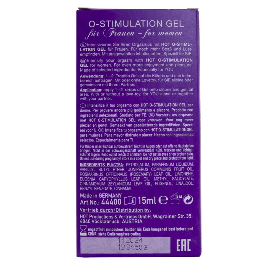 HOT - GEL O-STIMOLANTE PER DONNA 15 ML – Intensificatore dell'orgasmo – foto 6