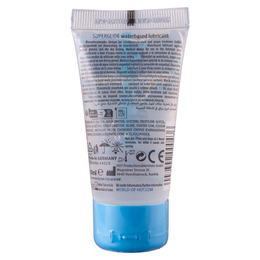 HOT - SUPERGLIDE LIQUID PLEASURE LUBRIFICANTE A BASE D'ACQUA 30 ML – A base d'acqua – foto 2
