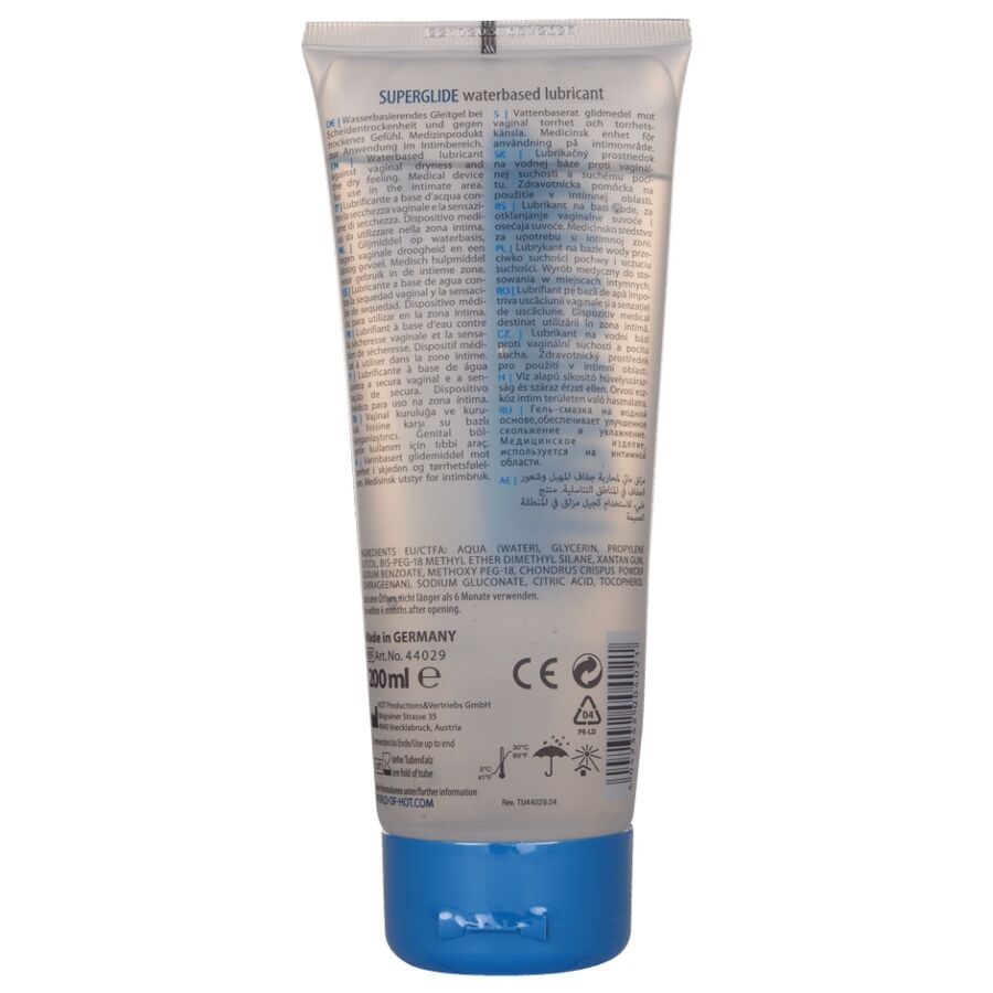 HOT - SUPERGLIDE LIQUID PLEASURE LUBRIFICANTE A BASE D'ACQUA 200 ML – A base d'acqua – foto 2