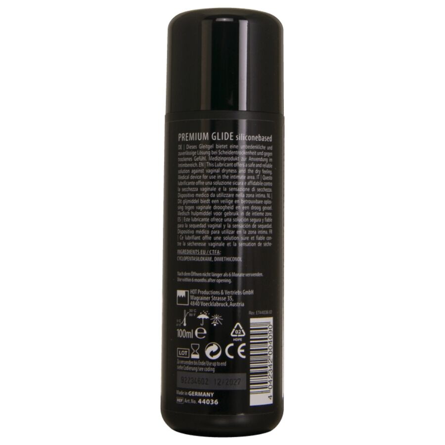 HOT - LUBRIFICANTE A BASE DI SILICONE PREMIUM SILICONE GLIDE 100 ML – Base in silicone – foto 3