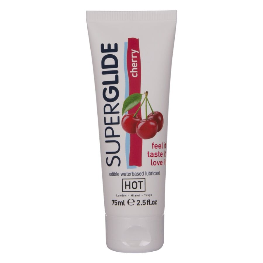 HOT - SUPERGLIDE LUBRIFICANTE COMMESTIBILI A BASE D'ACQUA CILIEGIA 75 ML – Con sapori deliziosi