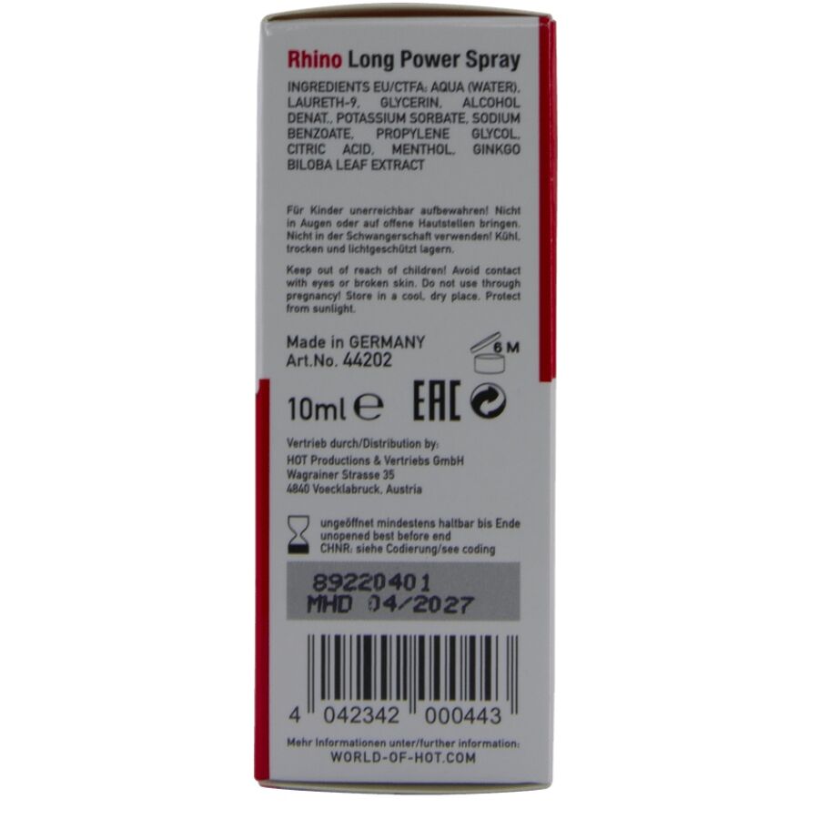 HOT - RHINO SPRAY A LUNGA POTENZA 10 ML – Ritardanti – foto 5