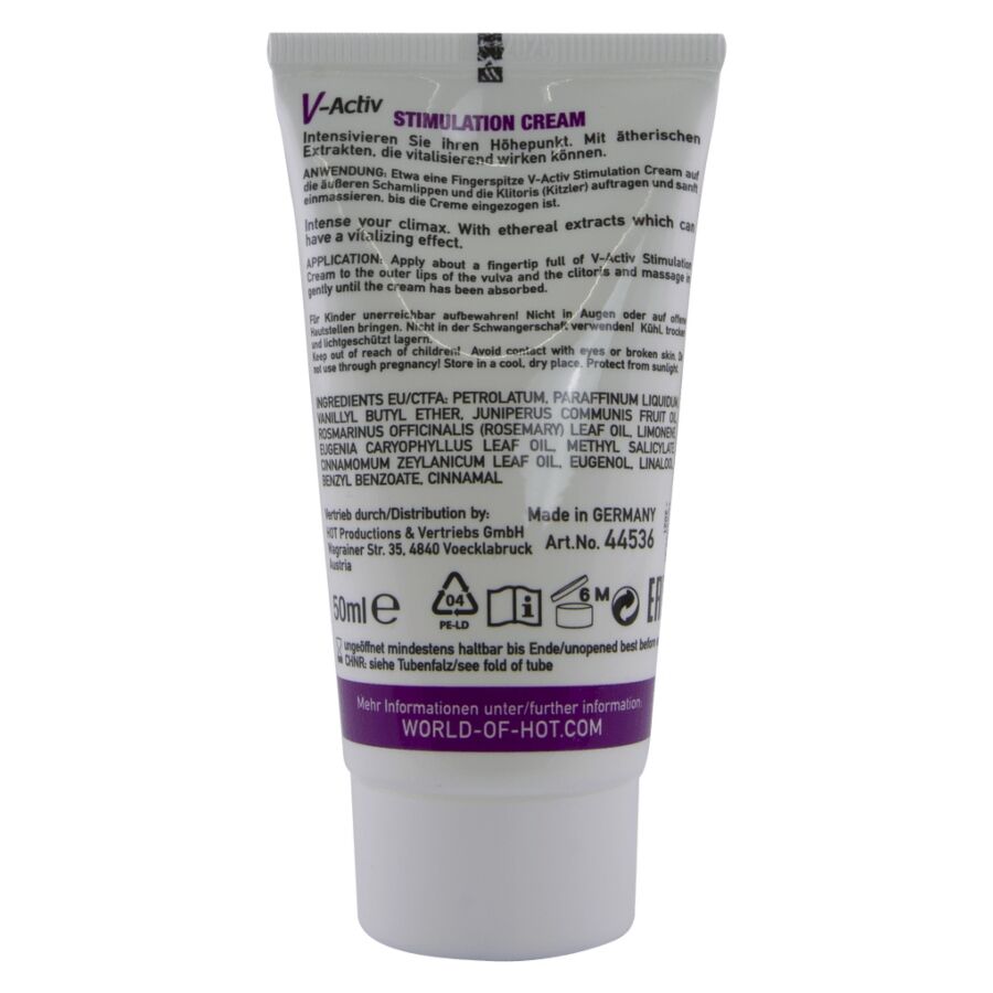 HOT - V-ACTIV CREMA STIMOLANTE DONNA 50 ML – Intensificatore dell'orgasmo – foto 3
