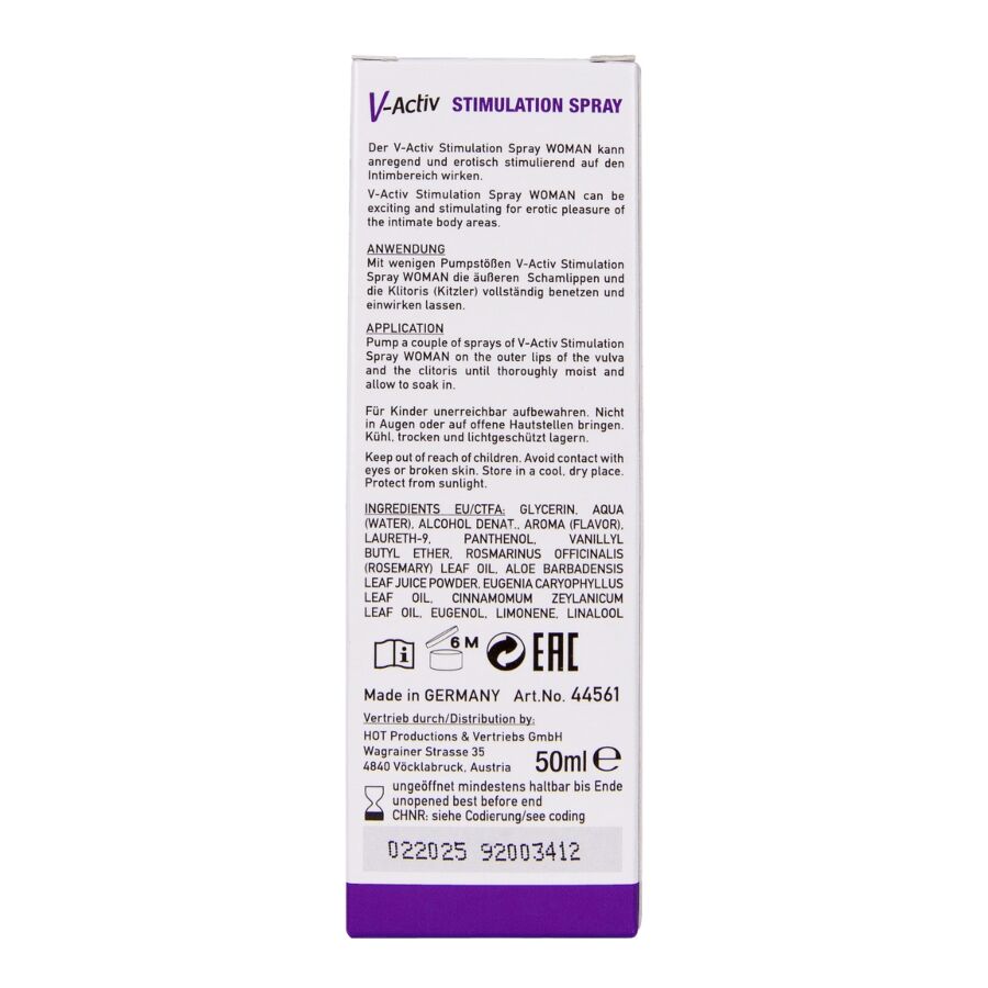 HOT - V-ACTIV SPRAY STIMOLANTE DONNA 50 ML – Intensificatore dell'orgasmo – foto 7