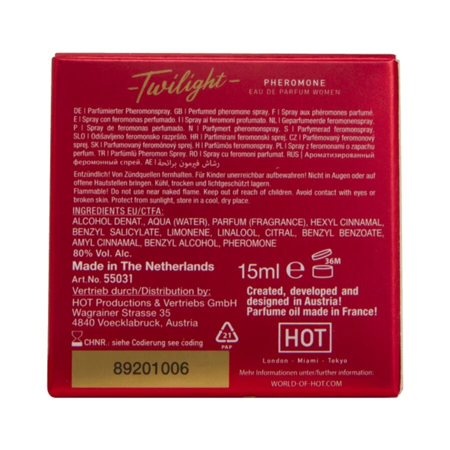 HOT - TWILIGHT PHEROMONE PARFUM DONNA 15 ML – Profumi con feromoni femminili – foto 4