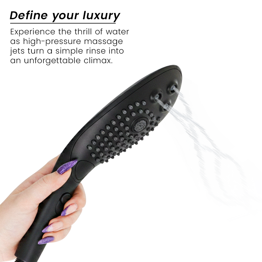 WOMANIZER - SOFFIONE DOCCIA STIMOLANTE CLITORIDEO WAVE NERO – Per il clitoride – foto 3