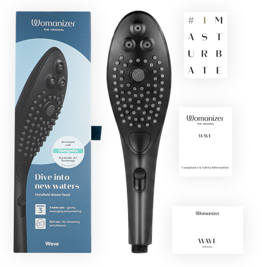 WOMANIZER - SOFFIONE DOCCIA STIMOLANTE CLITORIDEO WAVE NERO – Per il clitoride – foto 6