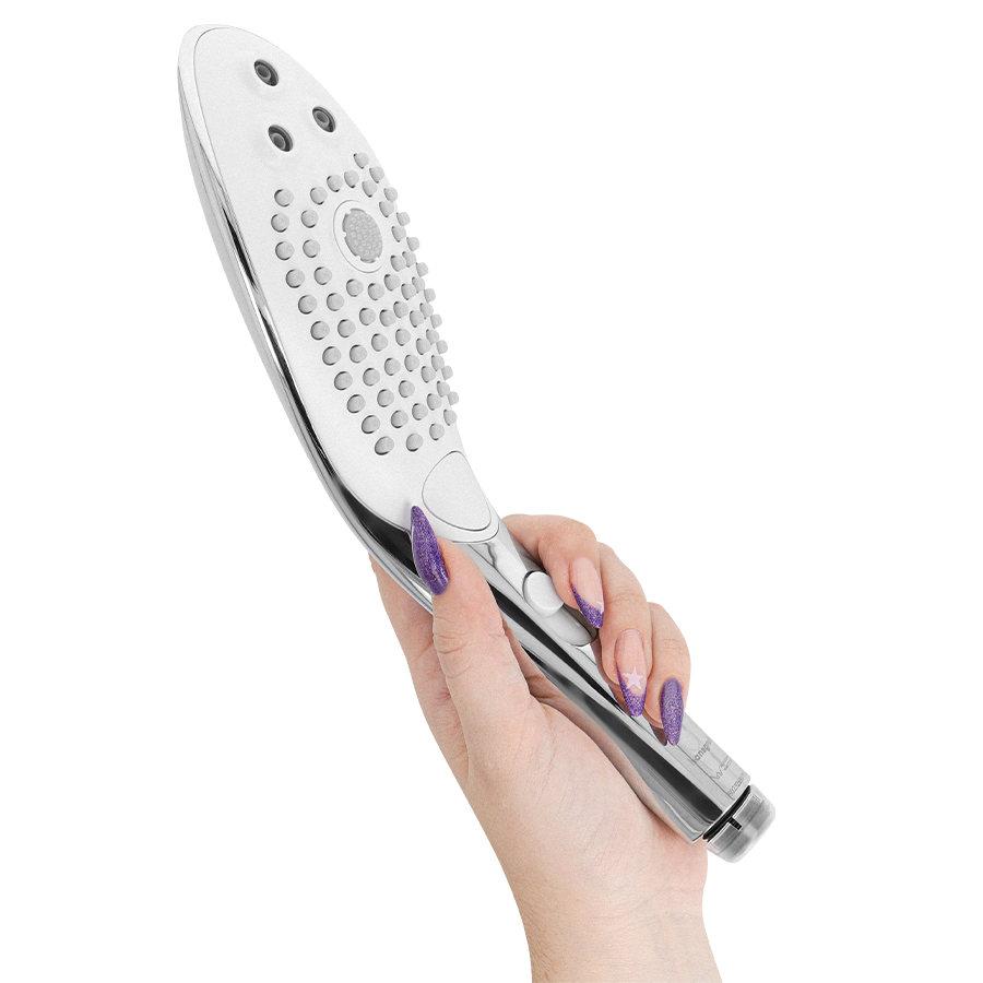 WOMANIZER - SOFFIONE DOCCIA STIMOLANTE CLITORIDEO WAVE CROMATO – Per il clitoride – foto 4
