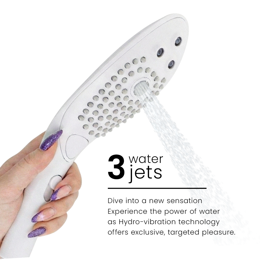 WOMANIZER - SOFFIONE DOCCIA STIMOLANTE CLITORIDEO WAVE BIANCO – Per il clitoride – foto 5