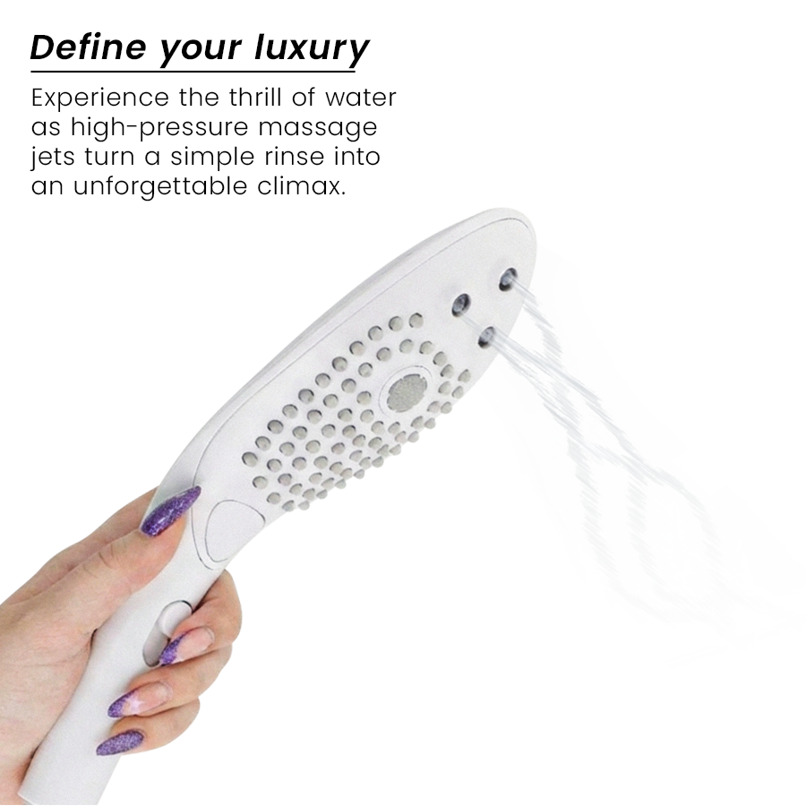 WOMANIZER - SOFFIONE DOCCIA STIMOLANTE CLITORIDEO WAVE BIANCO – Per il clitoride – foto 3