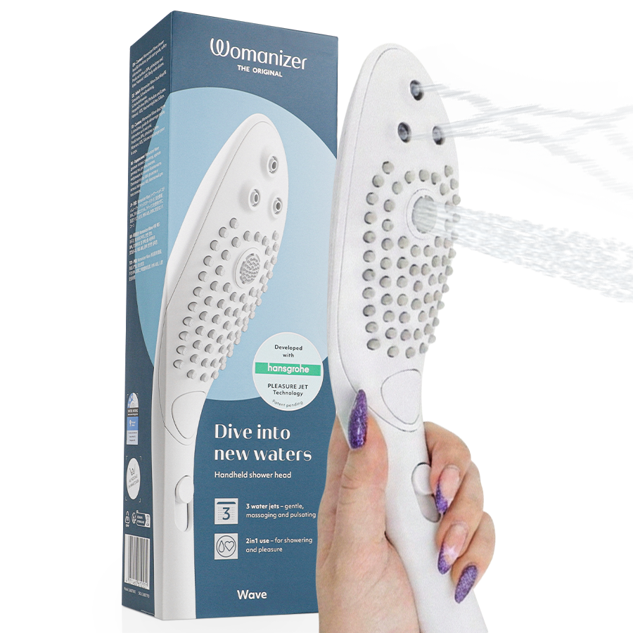 WOMANIZER - SOFFIONE DOCCIA STIMOLANTE CLITORIDEO WAVE BIANCO – Per il clitoride