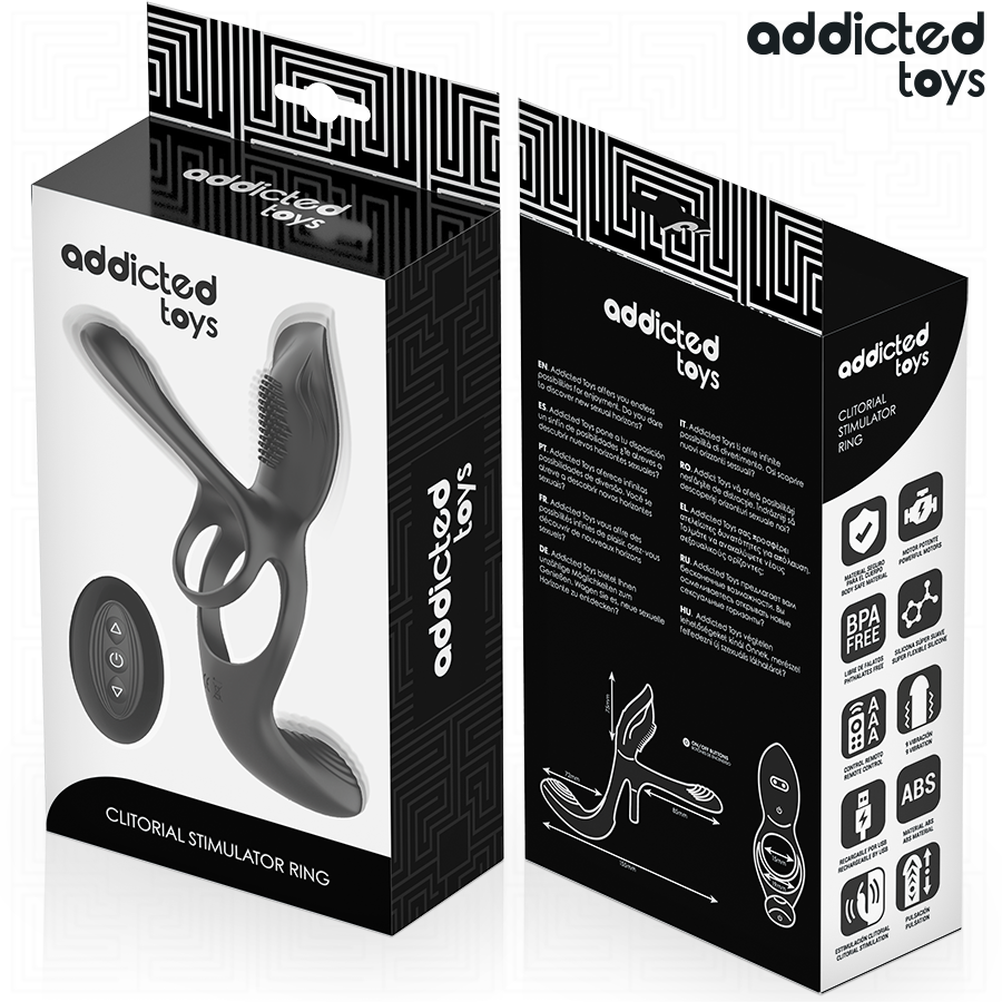ADDICTED TOYS - DOPPIO ANELLO PER PENE CON STIMOLATORE CLITORIDEO – Cockring con vibrazione – foto 7