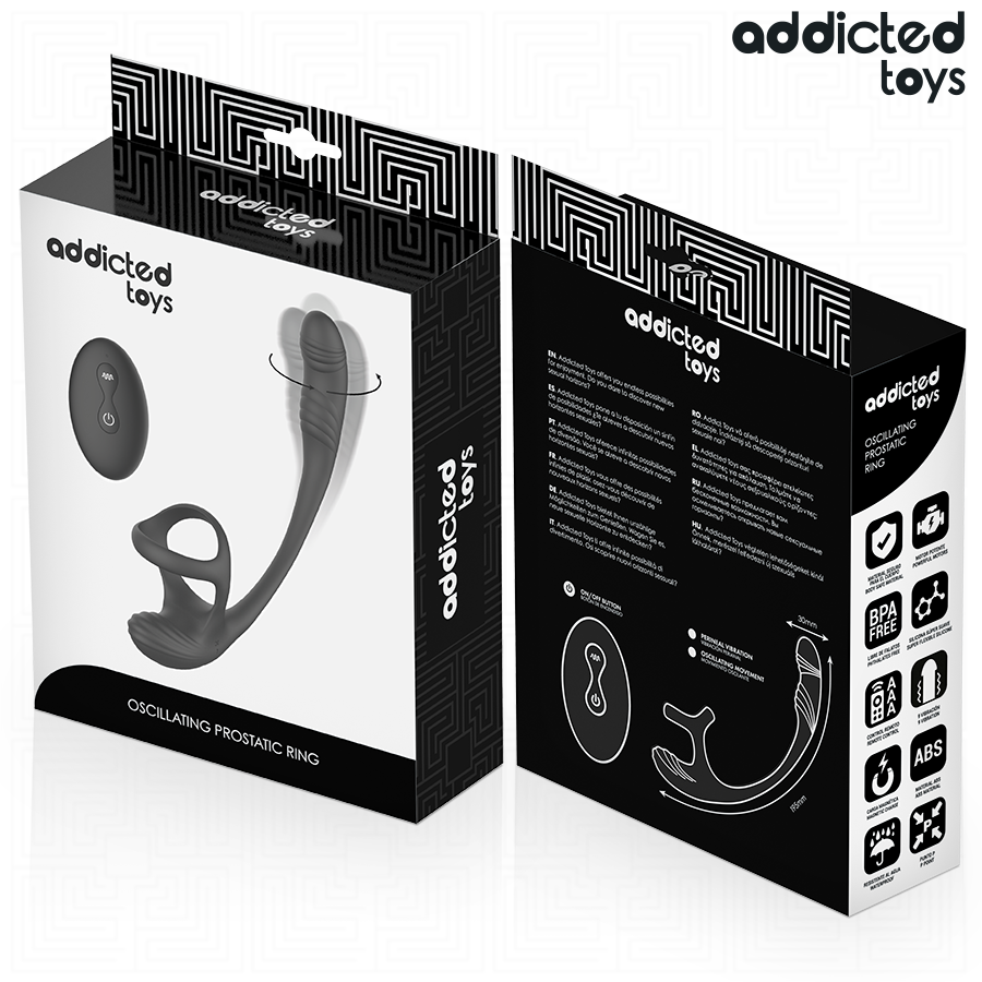 ADDICTED TOYS - PLUG ANALE CON VIBRAZIONE E OSCILLAZIONE A 360º E STIMOLATORE DEI TESTICOLI – Vibratori anali – foto 8