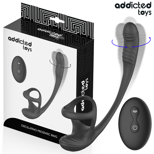 ADDICTED TOYS - PLUG ANALE CON VIBRAZIONE E OSCILLAZIONE A 360º E STIMOLATORE DEI TESTICOLI – Vibratori anali