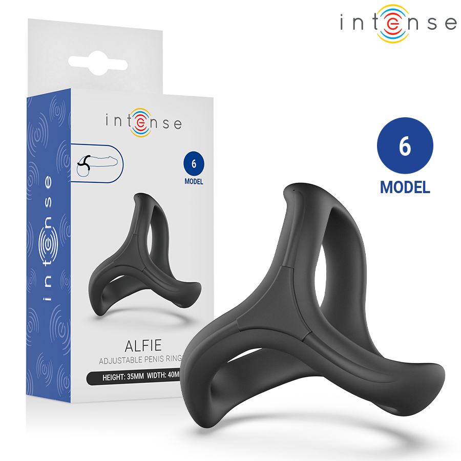 INTENSE - ALFIE ANELLO PER PENE TRIPLO REGOLABILE MODELLO 6 – Cockring senza vibrazione
