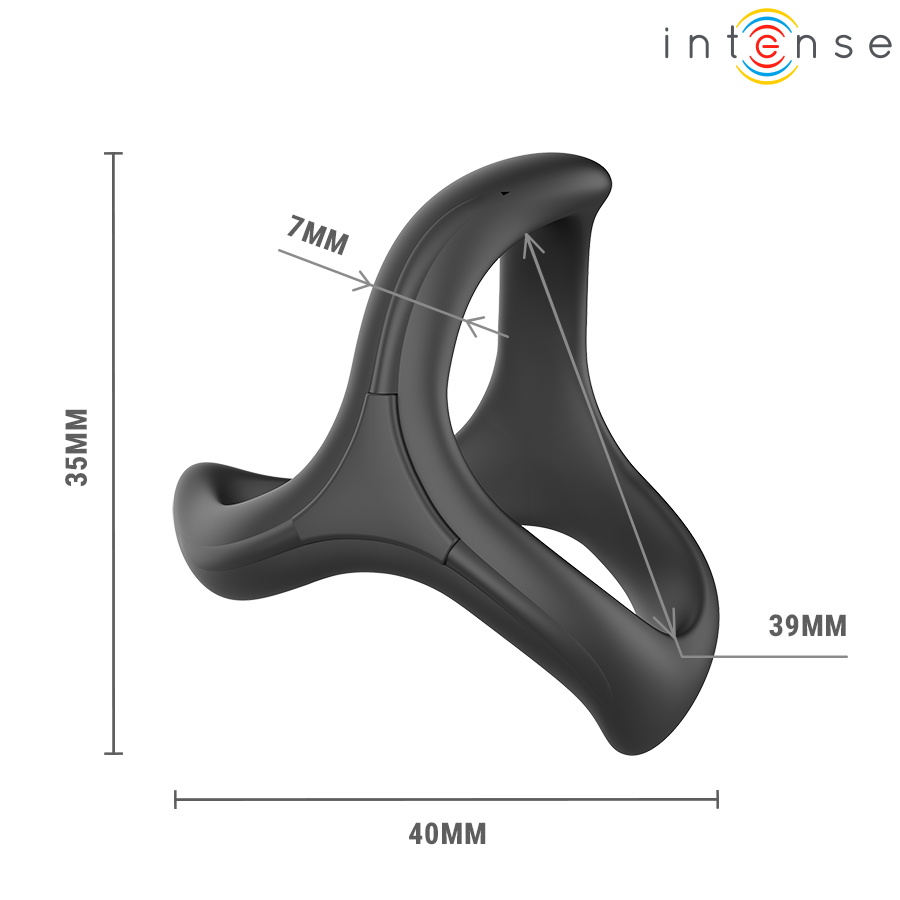 INTENSE - ALFIE ANELLO PER PENE TRIPLO REGOLABILE MODELLO 6 – Cockring senza vibrazione – foto 6