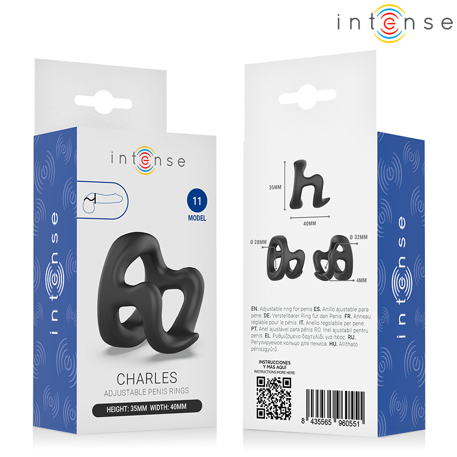 INTENSE - CHARLES ANELLO PER PENE REGOLABILE MODELLO 11 – Cockring senza vibrazione – foto 6