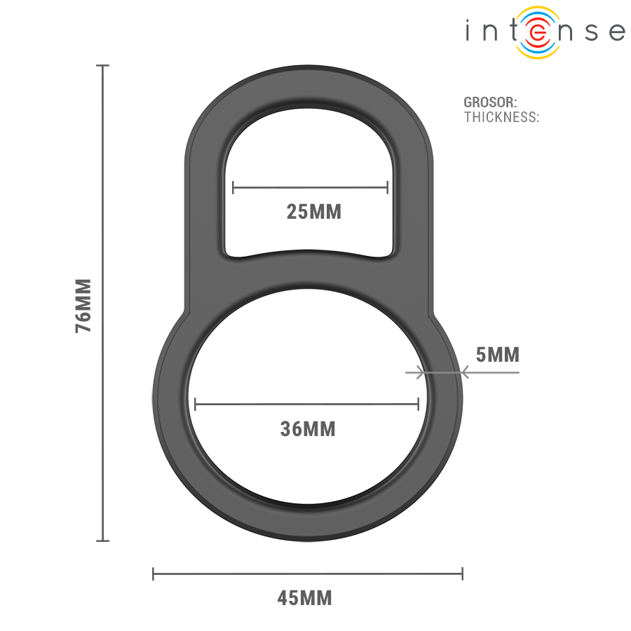 INTENSE - CONLETH ANELLO PER PENE DOPPIO REGOLABILE MODELLO 3 – Cockring senza vibrazione – foto 6