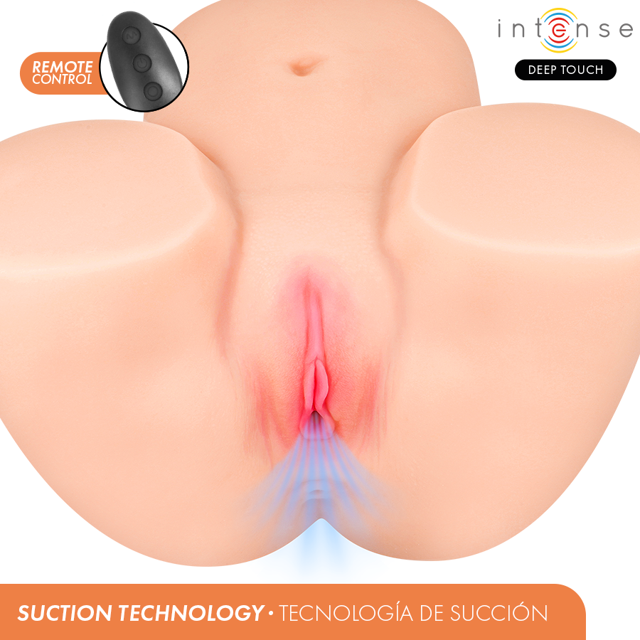 INTENSE DEEP TOUCH - MASTURBATORE VAGINALE GINGER CON EFFETTI DI ASPIRAZIONE, CALORE, VIBRAZIONE E VOCALE CON TELECOMANDO 5,3 KG – Vibratori realistici – foto 2