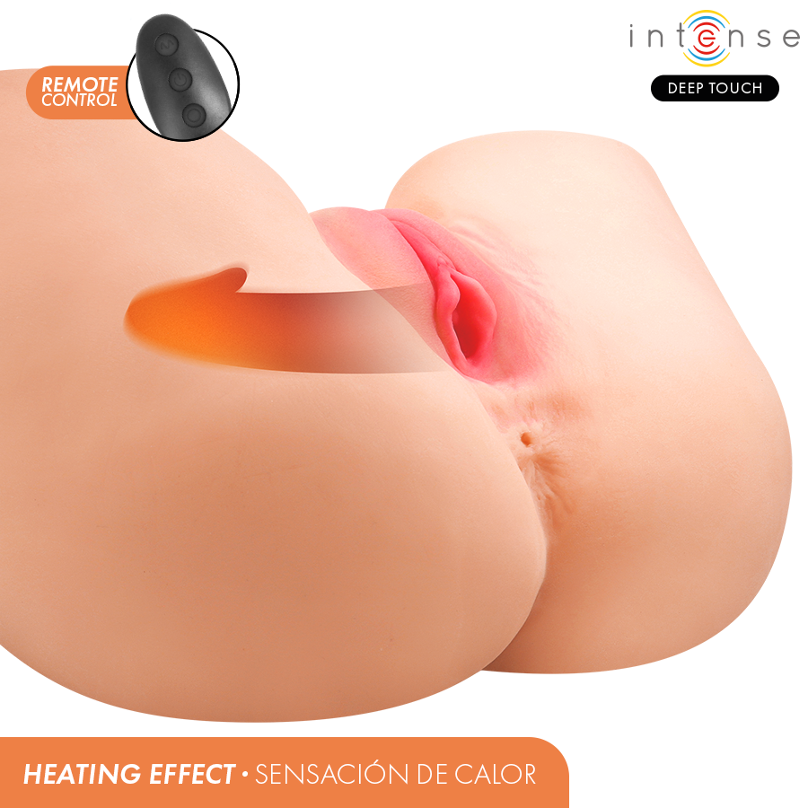 INTENSE DEEP TOUCH - JULIA MASTURBATORE VAGINALE CON ASPIRAZIONE, CALORE, VIBRAZIONE ED EFFETTI VOCALI CON TELECOMANDO 9 KG – Vagine con vibrazione – foto 4