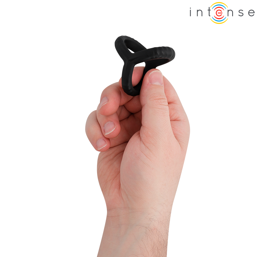 INTENSE - JOHN ANELLO PER PENE TRIPLO REGOLABILE MODELLO 4 – Cockring senza vibrazione – foto 2