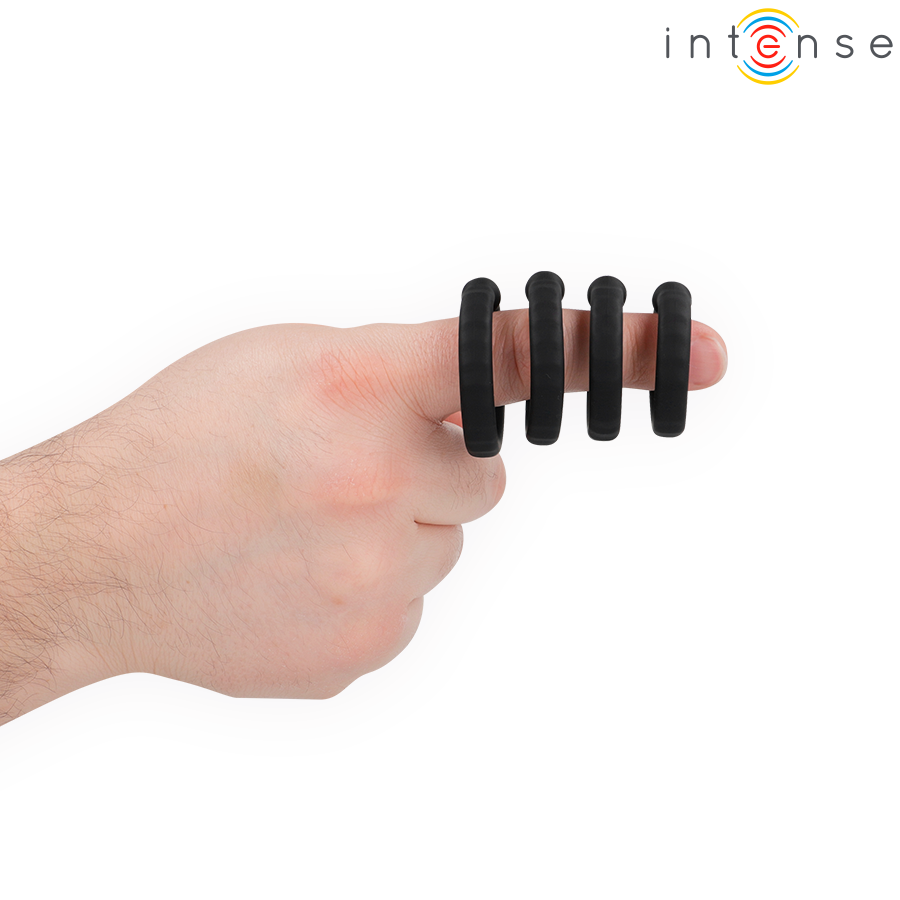 INTENSE - MICHIEL SET DI 4 ANELLI PER PENE MODELLO 10 – Cockring senza vibrazione – foto 2