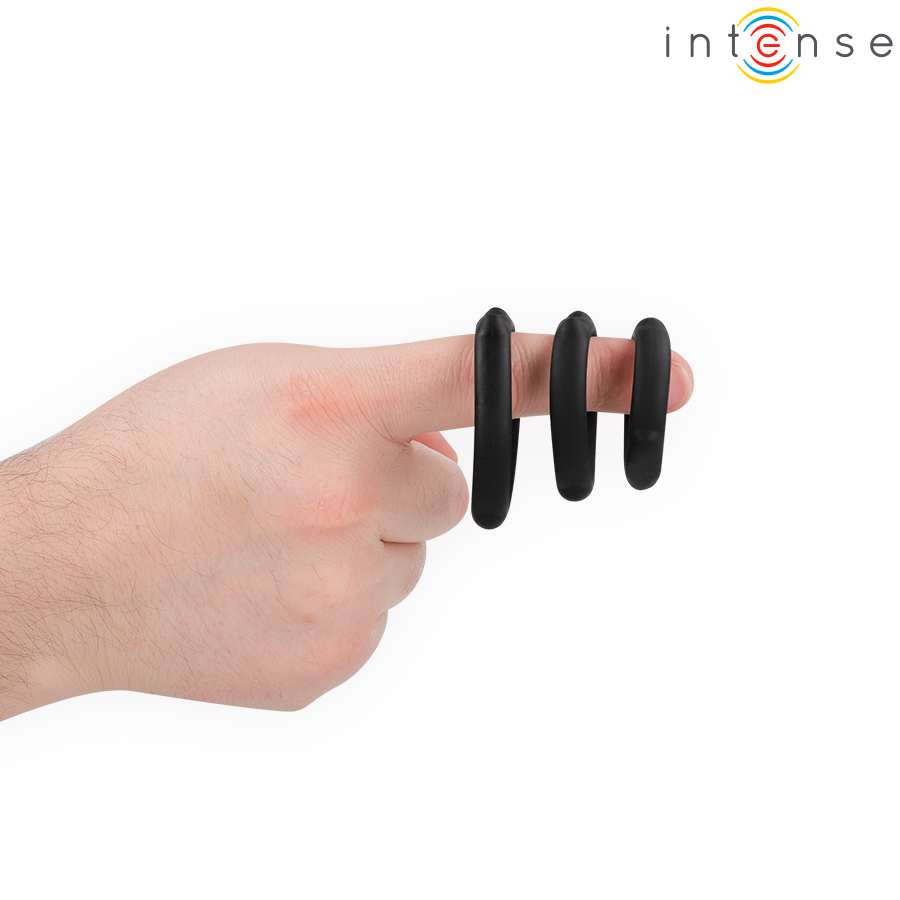 INTENSE - PETER SET DI 3 ANELLI PER PENE MODELLO 9 – Cockring senza vibrazione – foto 2