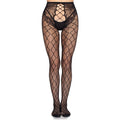 LEG AVENUE - COLLANT A RETE 1966 CON SLIP SENZA CAVALLO NERO - TAGLIA UNICA – Calzini