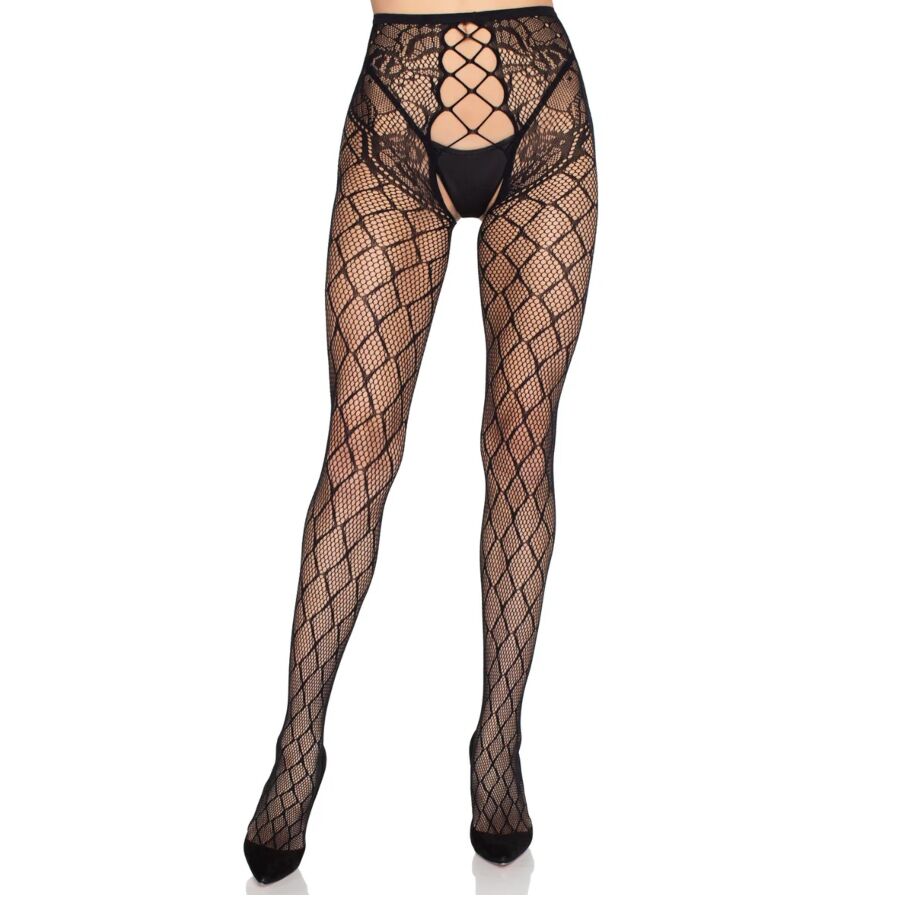 LEG AVENUE - COLLANT A RETE 1966 CON SLIP SENZA CAVALLO NERO - TAGLIA UNICA – Calzini – foto 4
