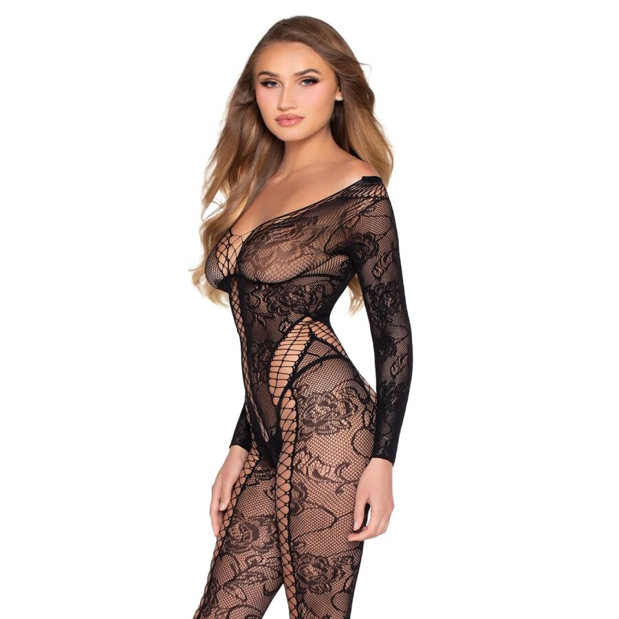 LEG AVENUE - 89369 TUTA IN RETE E PIZZO NERA - TAGLIA UNICA – Bodystocking – foto 2