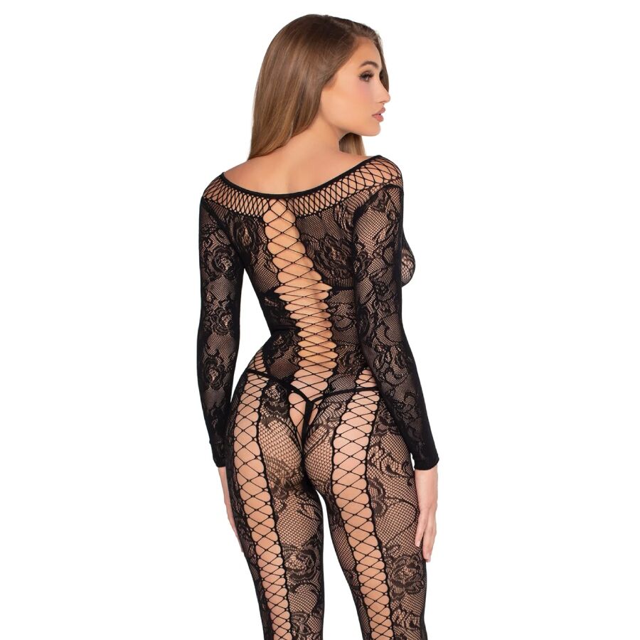 LEG AVENUE - 89369 TUTA IN RETE E PIZZO NERA - TAGLIA UNICA – Bodystocking – foto 3