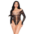 LEG AVENUE - 89370 TEDDY IN RETE E PIZZO NERO - TAGLIA UNICA – Body