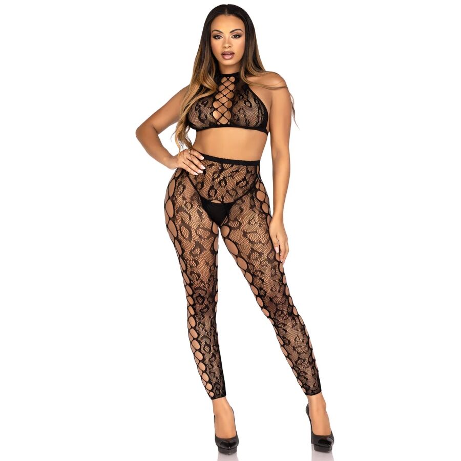 LEG AVENUE - 89372 CROP TOP E COLLANT SENZA CAVALLO NERO - TAGLIA UNICA – Top e mutandine – foto 4