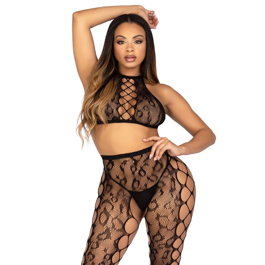 LEG AVENUE - 89372 CROP TOP E COLLANT SENZA CAVALLO NERO - TAGLIA UNICA – Top e mutandine – foto 6