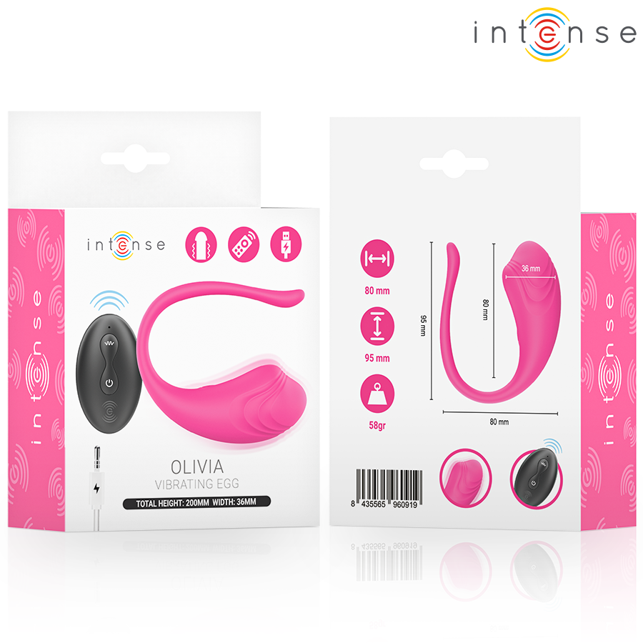 INTENSE - OLIVIA PINK UOVO VIBRANTE CON TELECOMANDO – Uova vibranti – foto 4