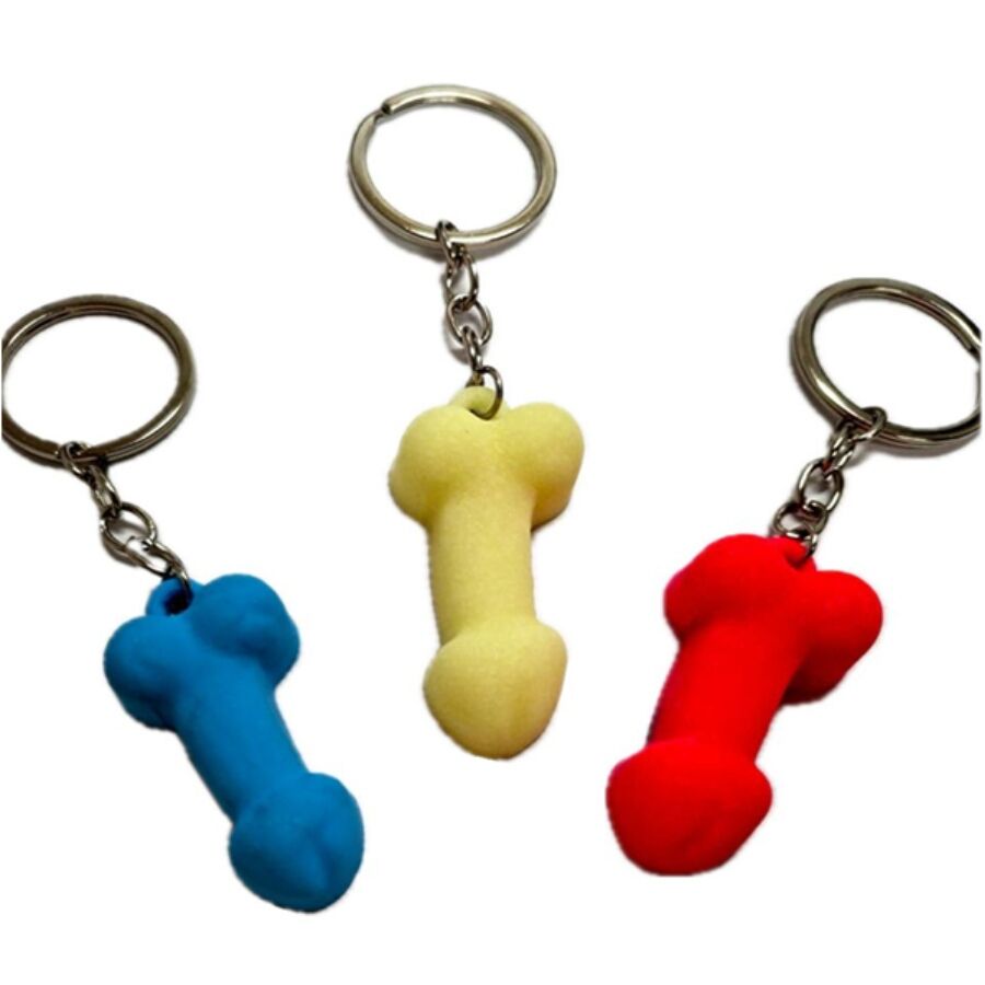 DIABLO PICANTE - PORTACHIAVI A FORMA DI PENE IN SILICONE COLORE FOSFORESCENTE ASSORTITO – Articoli divertenti