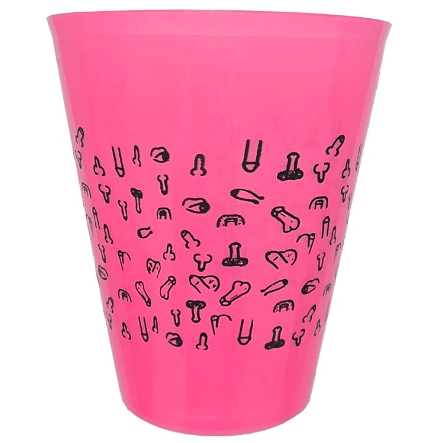 DIABLO PICANTE - TAZZA FUCSIA 500 ML CON PENI NERI – Giochi di addio singoli