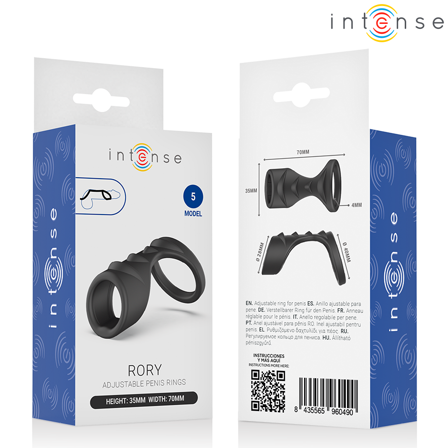 INTENSE - RORY ANELLO PER PENE REGOLABILE MODELLO 5 – Cockring senza vibrazione – foto 7