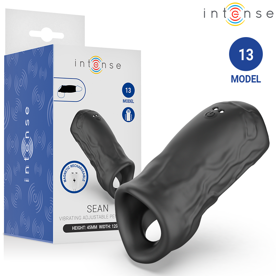 INTENSE - SEAN ANELLO PER PENE VIBRANTE REGOLABILE MODELLO 13 – Cockring con vibrazione