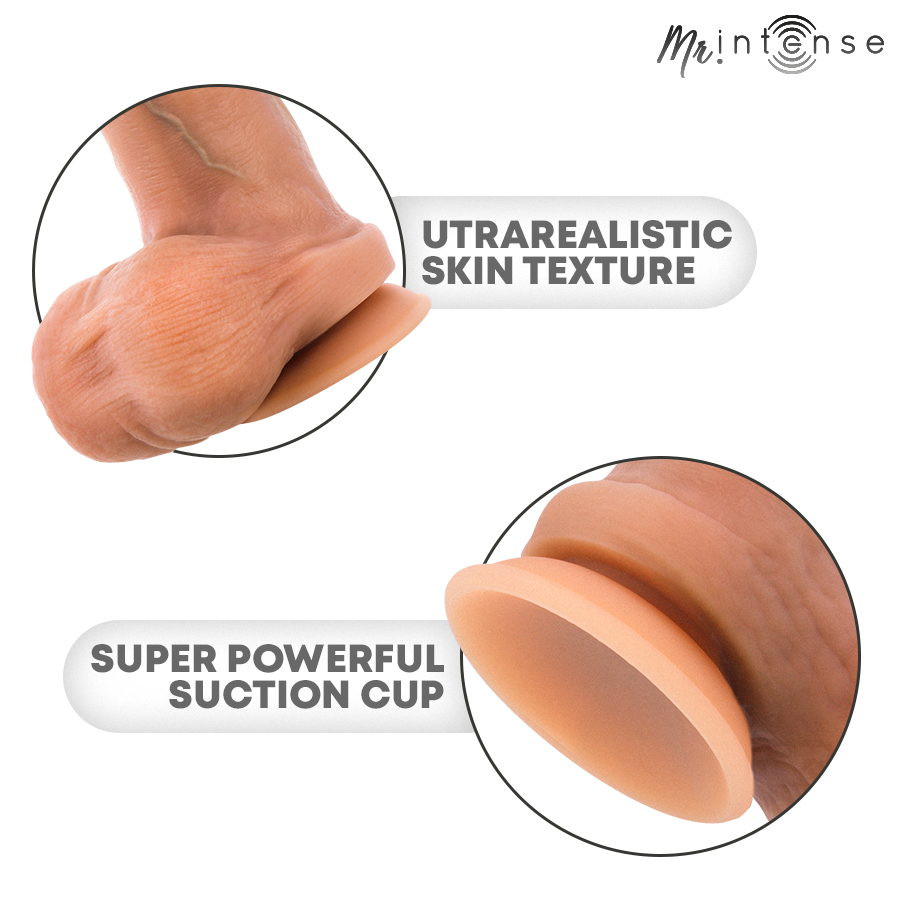 MR INTENSE - DILDO IN SILICONE DI BRUCE S CON TESTICOLI 17,8 CM -Ø- 4 CM – Peni realistici – foto 6