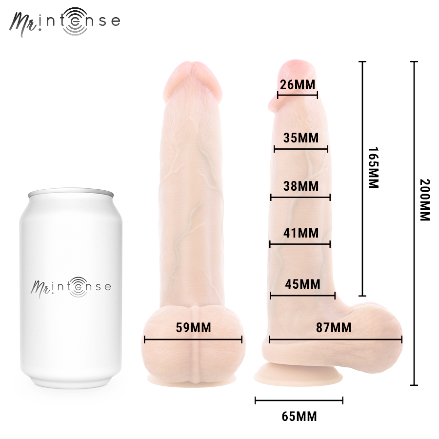 MR INTENSE - BRUCE M DILDO IN SILICONE CON TESTICOLI 20 CM -Ø- 4,5 CM – Peni realistici – foto 4