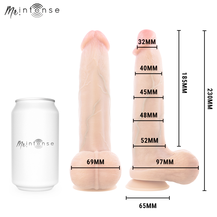 MR INTENSE - BRUCE L DILDO SILICONICA 23 CM -Ø- 5.2 CM – Peni realistici – foto 5