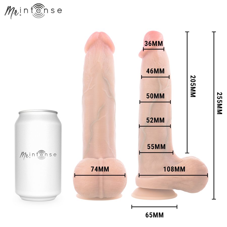 MR INTENSE - BRUCE XL DILDO IN SILICONE CON TESTICOLI 25,5 CM -Ø- 5,5 CM – Peni realistici – foto 5