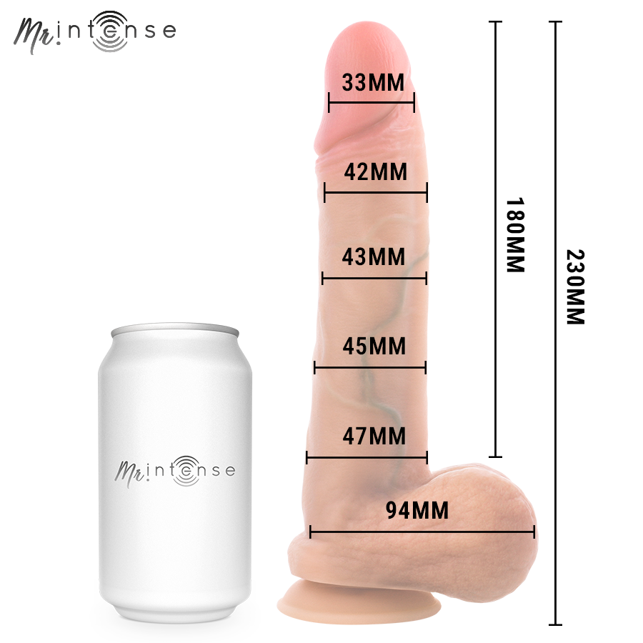 MR INTENSE - GARY L PENE IN SILICONE ULTRA-REALISTICO CON TESTICOLI 23 CM - Ø- 4,7 CM – Peni realistici – foto 4
