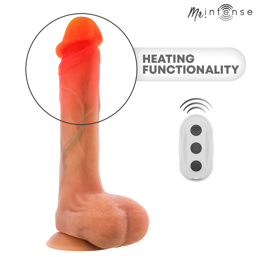 MR INTENSE - DILDO VIBRANTE IN SILICONE BRADLEY CON EFFETTO CALORE E TELECOMANDO 21 CM -Ø- 4,2 CM – Vibratori realistici – foto 6