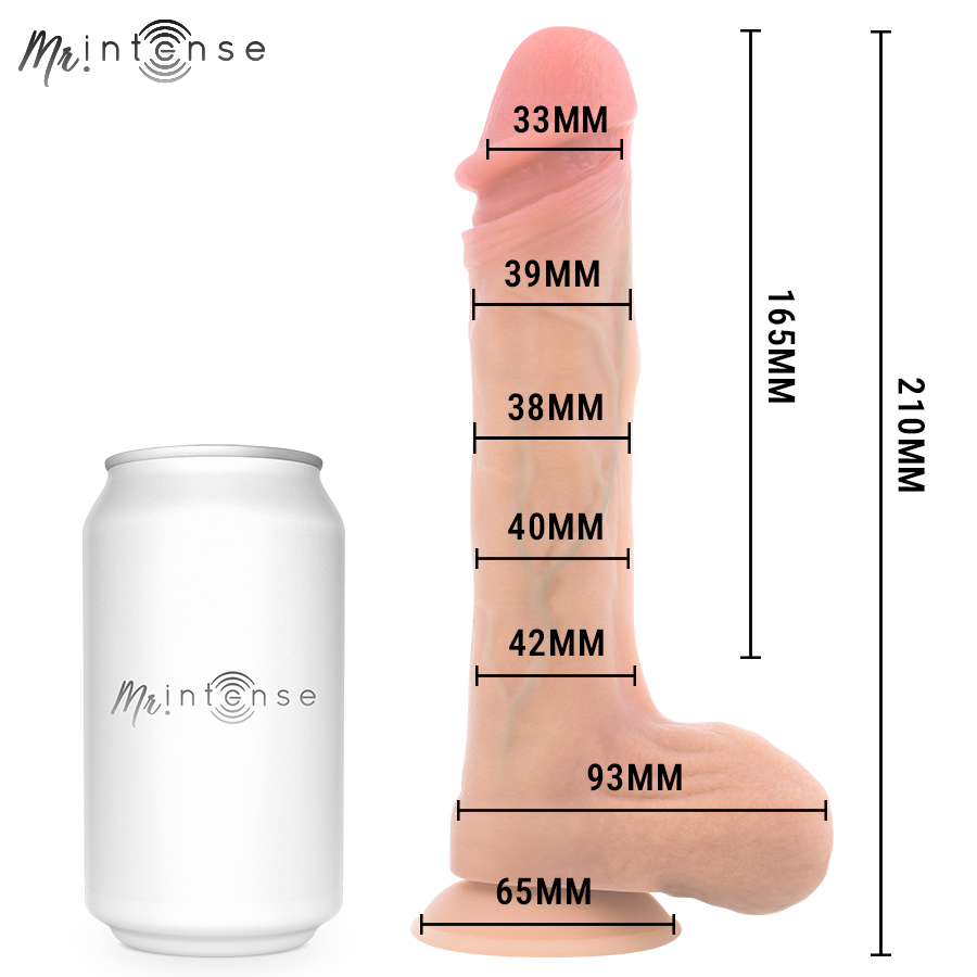 MR INTENSE - DILDO VIBRANTE IN SILICONE BRADLEY CON EFFETTO CALORE E TELECOMANDO 21 CM -Ø- 4,2 CM – Vibratori realistici – foto 9