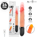 MR INTENSE - VIBRATORE JEANS SU E GIÙ IN SILICONE CON EFFETTO CALORE 24 CM -Ø- 3,8 CM – Vibratori realistici