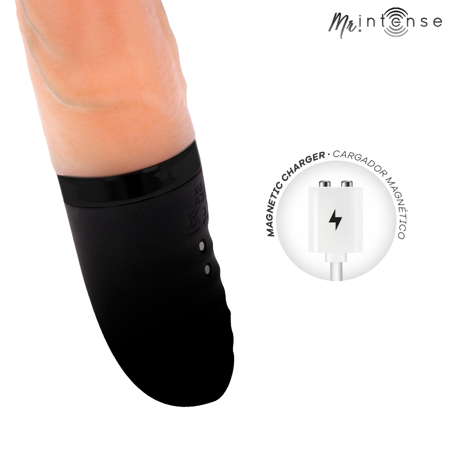 MR INTENSE - VIBRATORE JEANS SU E GIÙ IN SILICONE CON EFFETTO CALORE 24 CM -Ø- 3,8 CM – Vibratori realistici – foto 9