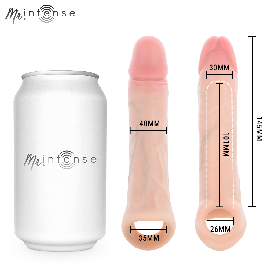 MR INTENSE - ARNOLD M VIBRATORE IN SILICONE PER PENE CON TELECOMANDO 14,5 CM -Ø- 4 CM – Copri pene con estensione – foto 7