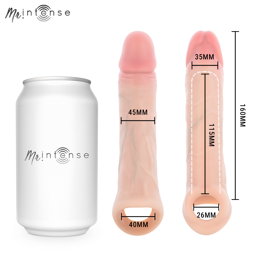 MR INTENSE - ARNOLD L VIBRATORE IN SILICONE PER PENE CON TELECOMANDO 16 CM -Ø- 4,5 CM – Copri pene con estensione – foto 6